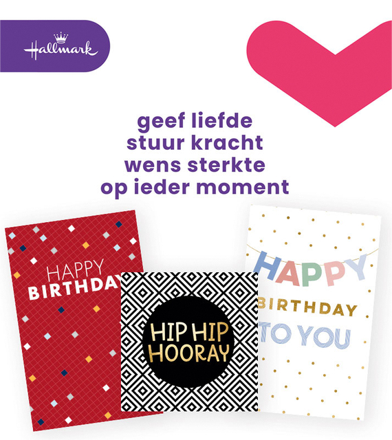 Carte de voeux Hallmark Business Box Birthday recharge 6 pièces