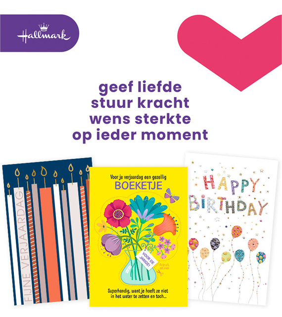 Wenskaart Hallmark Business Box verjaardag navulset à 12 stuks