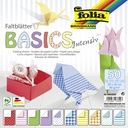 Papier à plier Folia Basics 50 feuilles assorti