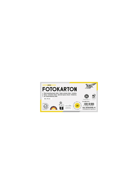 Fotokarton Folia 250gr 50x70cm 10vel parelmoer 00 wit