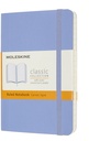 Carnet Moleskine Pocket 90x140mm ligné couverture souple bleu hortensia