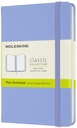 Carnet Moleskine Pocket 90x140mm uni couverture rigide bleu hortensia