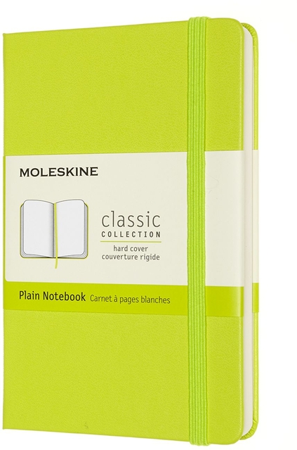 Carnet Moleskine Pocket 90x140mm uni couverture rigide vert citron