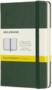 Notitieboek Moleskine pocket 90x140mm ruit 5x5mm hard cover myrtle green