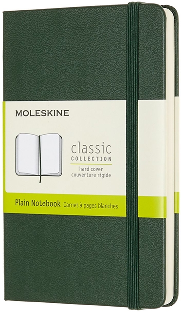 Carnet Moleskine Pocket 90x140mm uni couverture rigide vert myrte