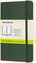 Carnet Moleskine Pocket 90x140mm uni couverture rigide vert myrte