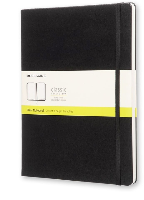 Carnet Moleskine XL 190x250mm uni couverture rigide noir