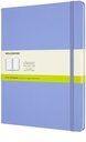 Carnet Moleskine XL 190x250mm uni couverture bleu hortensia