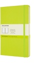Carnet Moleskine large 130x210mm uni couverture rigide vert citron