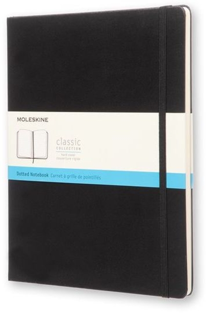 Notitieboek Moleskine XL 190x250mm dots hard cover zwart