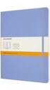 Carnet Moleskine XL 190x250mm ligné couverture souple bleu hortensia