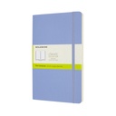 Notitieboek Moleskine large 130x210mm blanco soft cover hydrangea blue