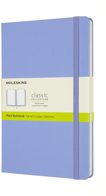 Notitieboek Moleskine large 130x210mm blanco hard cover hydrangea blue