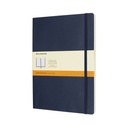 Carnet Moleskine XL 190x250mm ligné couverture souple bleu saphir