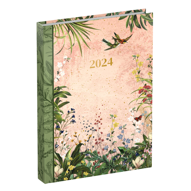 Agenda 2024 Lannoo pocket Botanic 7dagen/2pagina''s 90x130 roze