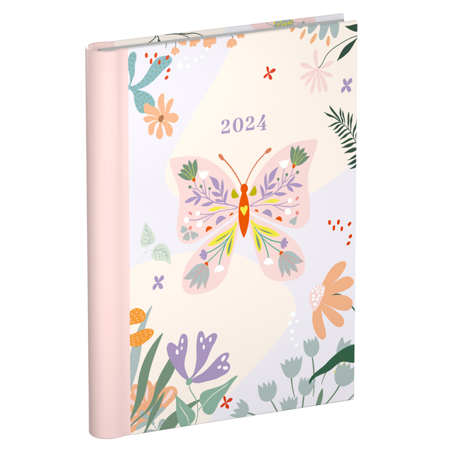 Agenda 2024 Lannoo Fragile 7dagen/2pagina''s 120x160 wire-o lila