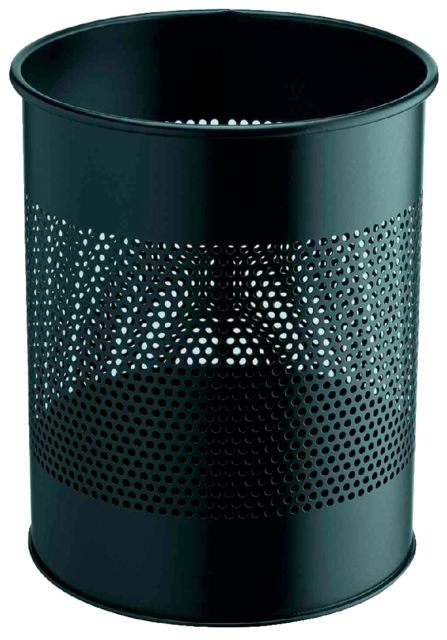 Corbeille à papier Durable 3310-01 15L 165mm perforations noir