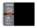 Carnet de croquis Canson Art Book One spirale 279x216mm 100g 80 feuilles blanches
