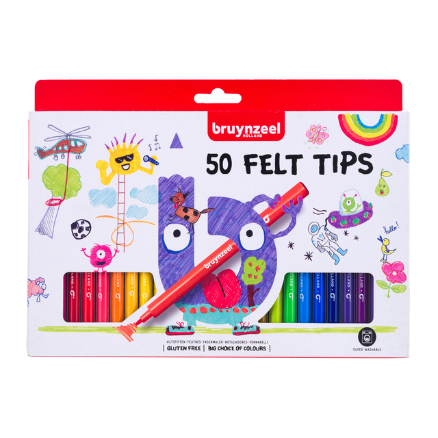 Feutre Bruynzeel Kids set 50 couleurs