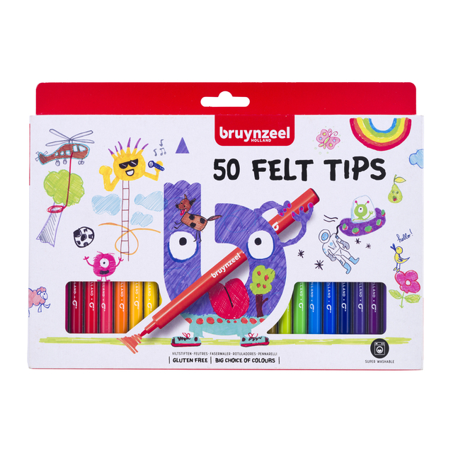 Feutre Bruynzeel Kids set 50 couleurs