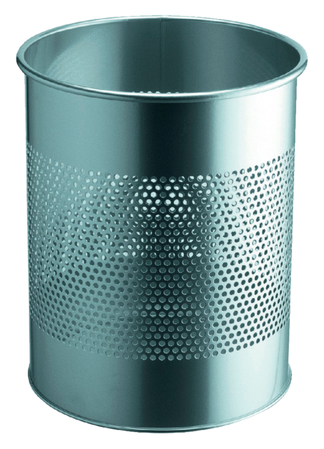Corbeille à papier Durable 3310-23 15L 165mm perforations argent