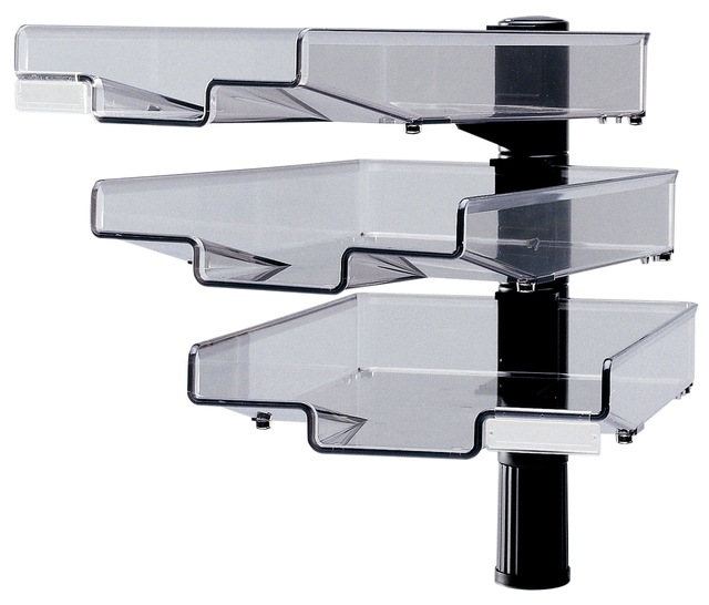 Corbeilles à courrier Hanza 3 corbeilles colonne pivotante 360 degrés noir