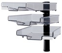Corbeilles à courrier Hanza 3 corbeilles colonne pivotante 360 degrés noir
