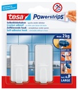 Crochet tesa Powerstrips® LARGE Classic adhésif amovible blanc 2 pièces