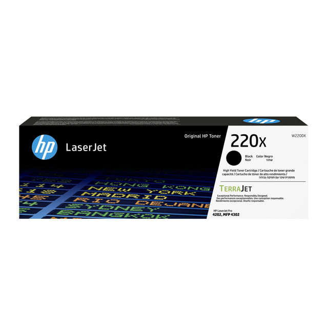 Cartouche toner HP W2200X 220X noir