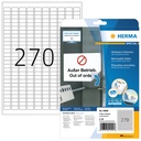 Etiquette amovible HERMA 10000 17,8x10mm blanc 6750 étiquettes