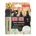 Surligneur STABILO Boss 70/4 NatureCOLORS étui 4 pièces