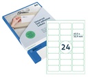 Etiket Rillprint 63.5x33.9mm mat transparant 600 stuks