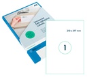 Etiquette Rillprint 210x297mm transparent mat 25 étiquettes