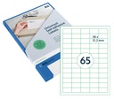 Etiket Rillprint 38x21.2mm mat transparant 1625 etiketten