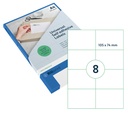 Etiquette Rillprint 105x74mm transparent mat 200 étiquettes