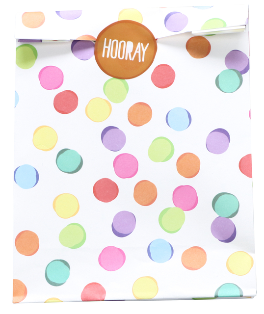 Sac de distribution Haza Festive Colors avec stickers 6 pièces