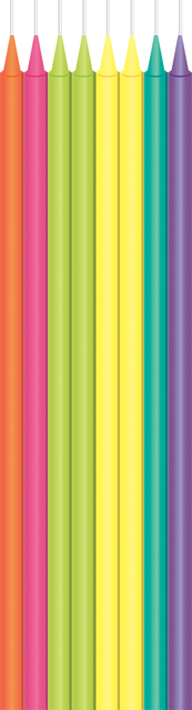 Bougie Haza Kong bright 15cm 16 pièces assorti