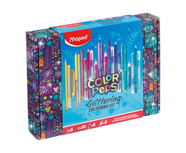 Set coloriage Color'Peps paillettes 31 pièces assorti