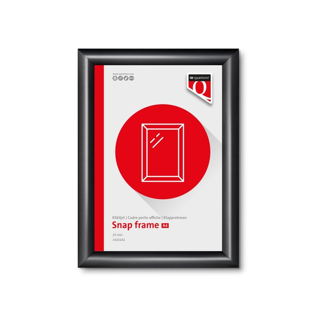 Cadre clipsable Quantore Premium A4 25mm noir