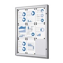 Vitrine d'affichage Quantore Luxe 9x A4 argent