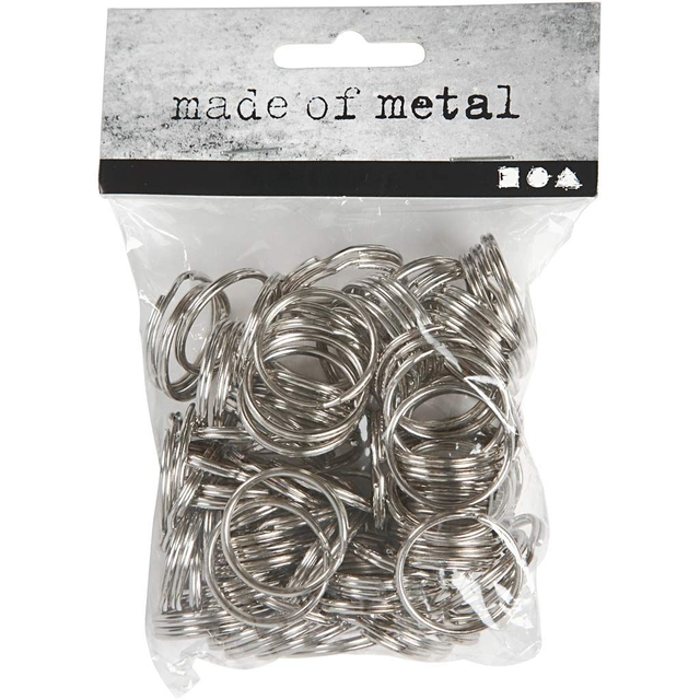 Sleutelring Creativ Company zilverkleurig 25mm 100 stuks