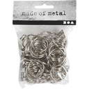 Anneau clé Creativ Company argenté 25mm 100 pièces