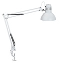 Lampe de bureau MAULstudy pince sans LED E27 blanc