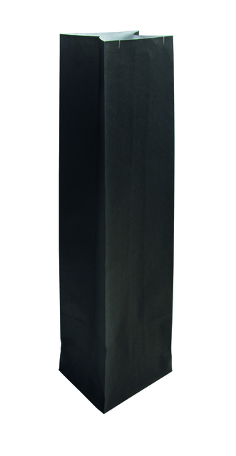 Sac cadeau bouteille (vin) IEZZY 10x8x41cm papier noir 50 pièces