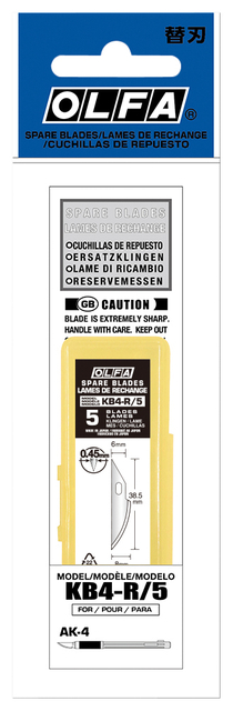 Reservemes Olfa KB4-R blister à 5 stuks