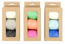 Ruban raphia assorti orange/vert/rose