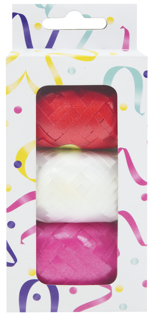 Lint 3 pak rood/wit/roze