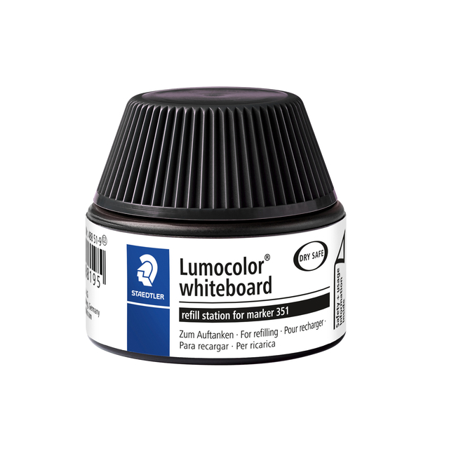 Station de recharge feutre STAEDTLER Lumocolor tableau blanc 20ml noir