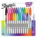 Viltstift Sharpie Glampop fijn assorti blister à 24 stuks