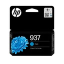 Cartouche d'encre HP 4S6W2NE 937 bleu